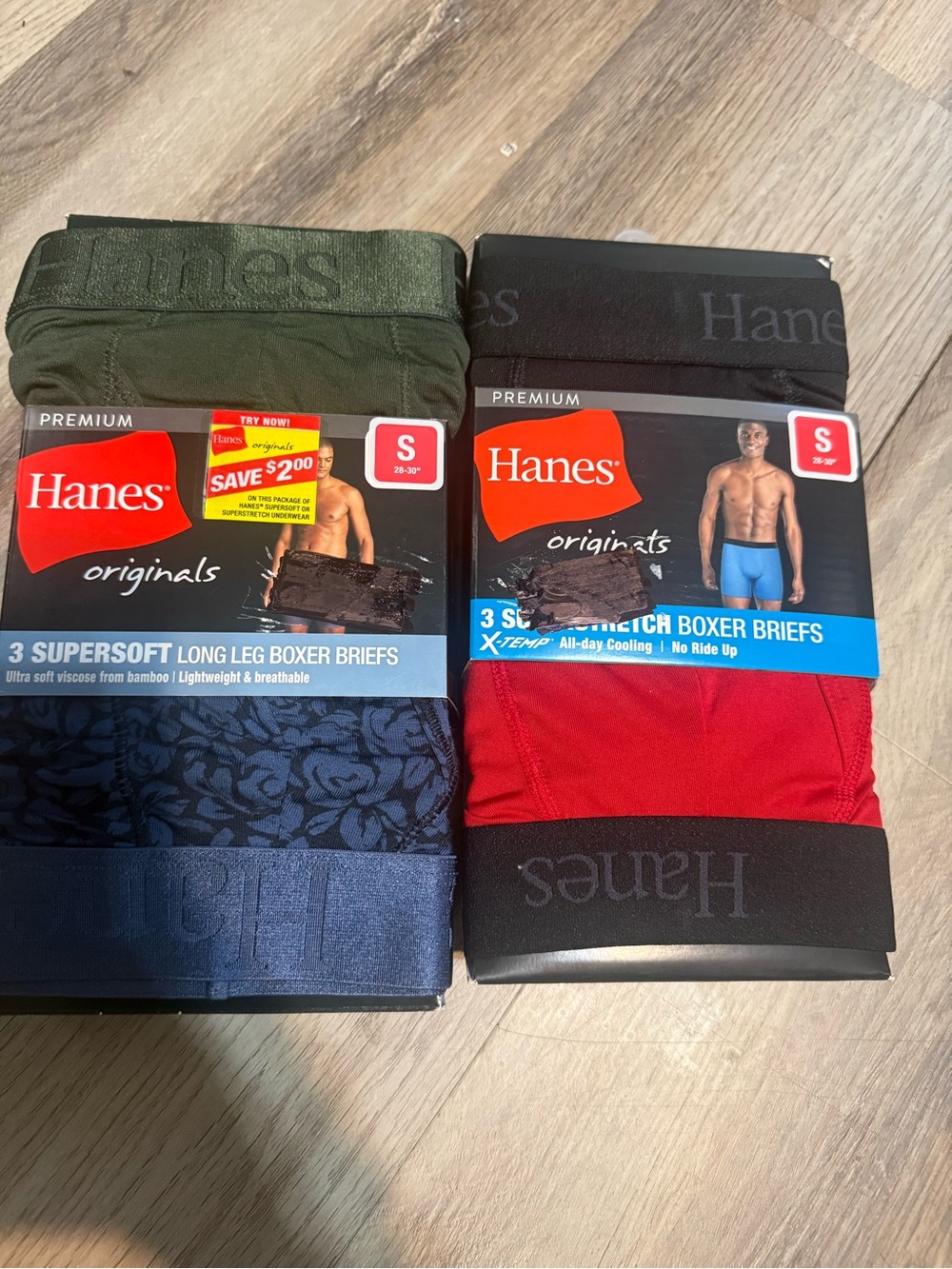Hanes Men's Boxer Brief 6-Pack — Olive, Navy, Blue, Red, Black BUNDLE